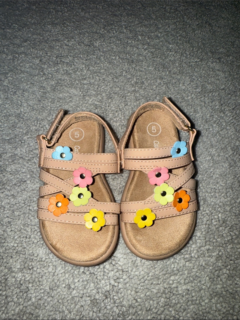Toddler girl floral sandals